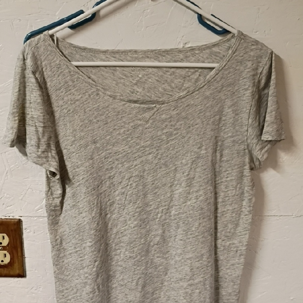 J. Crew Light Gray Short Sleeve Tee - Picture 1 of 4